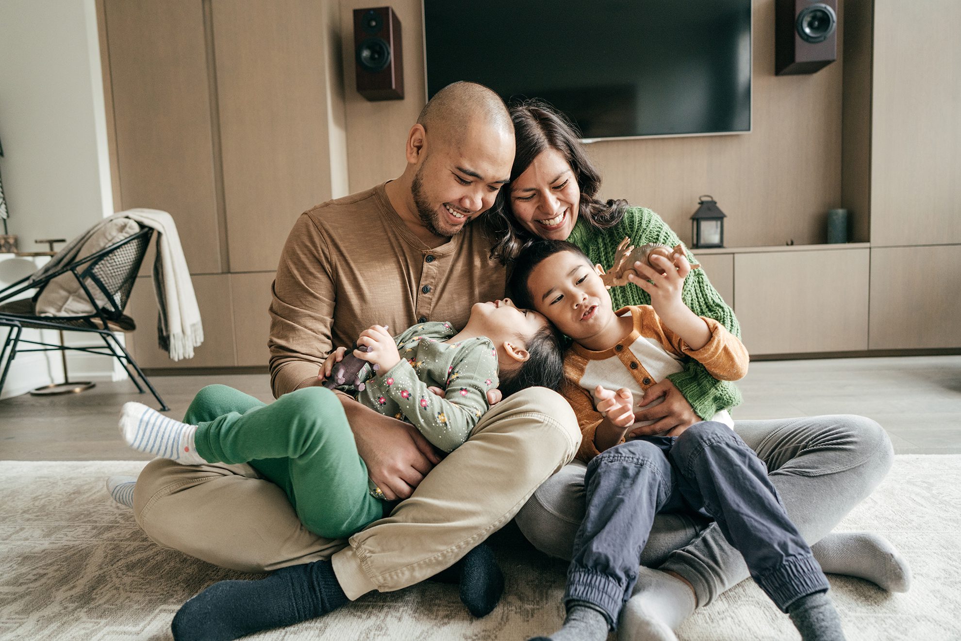 Family enjoying the holidays